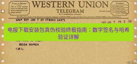 电报官网 电报下载安装包真伪校验终极指南：数字签名与哈希验证详解