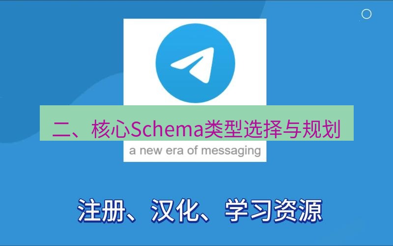 电报官网 二、核心Schema类型选择与规划