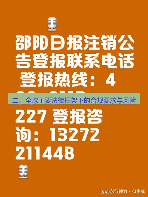 电报官网 二、全球主要法律框架下的合规要求与风险